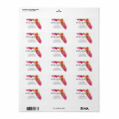 引っ越しましたウォーターカラーフロリダ州 ラベル (フルシート)