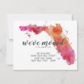 引っ越しましたウォーターカラーフロリダ州 案内状 (正面)