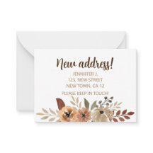 引っ越しましたウォーターカラーブラウンフローラ葉ーズ