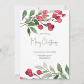 引っ越しましたエレガントの水色のクリスマス シーズンカード (正面)