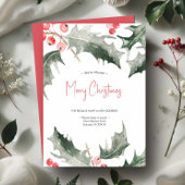 引っ越しましたエレガントの水色クリスマスカード シーズンカード