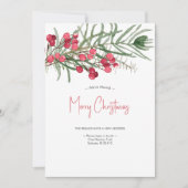 引っ越しましたエレガントの水色クリスマスカード シーズンカード (正面)