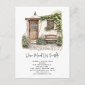 引っ越しましたエレガントウォーターカラーグリーナリーニューハウス 案内ポストカード (正面)