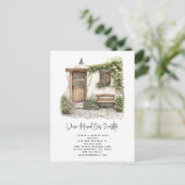 引っ越しましたエレガントウォーターカラーグリーナリーニューハウス 案内ポストカード (スタンド正面)