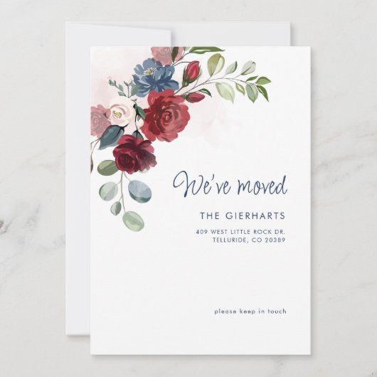 引っ越しましたエレガントフローラ移動 案内状 (正面)