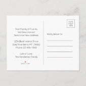 引っ越しましたエレガントブラックと金ゴールドの移モダン動 案内ポストカード (裏面)