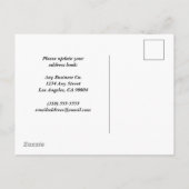 引っ越しましたオフィスの住所の変更BW 案内ポストカード (裏面)