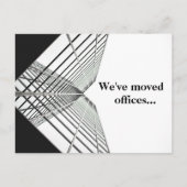 引っ越しましたオフィスの住所の変更BW 案内ポストカード (正面)