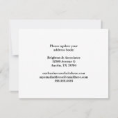 引っ越しましたオフィス事業白黒移転 案内状 (裏面)