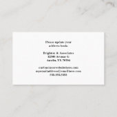 引っ越しましたオフィス白黒移動 名刺 (裏面)