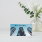 引っ越しましたオフィスSkyline写真の移動 名刺 (スタンド正面)