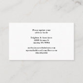 引っ越しましたオフィスSkyline写真の移動 名刺 (裏面)