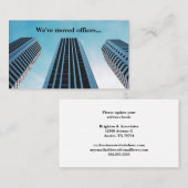 引っ越しましたオフィスSkyline写真の移動 名刺 (正面/裏面)