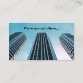 引っ越しましたオフィスSkyline写真の移動 名刺 (正面)