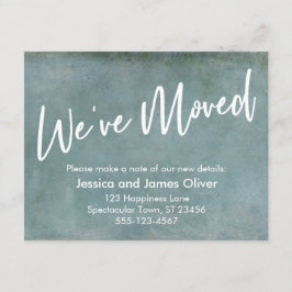 引っ越しましたオン淡い青色のグランジ発表 招待状