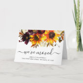 引っ越しましたオータムボホヒマワリ開花ズムービング 案内状 (正面)