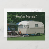 引っ越しましたオールドキャンパーキャンピングアドレス変更 案内ポストカード (正面/裏面)