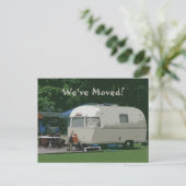 引っ越しましたオールドキャンパーキャンピングアドレス変更 案内ポストカード (スタンド正面)