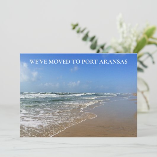 引っ越しましたカスタムテキサス州ビーチシティファミリームービング 案内状 (スタンド正面)