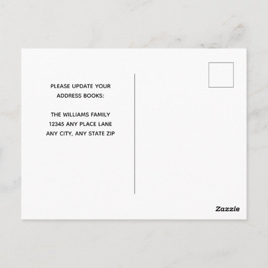 引っ越しましたカスタムハウスフォト新しいアドレス ポストカード (裏面)