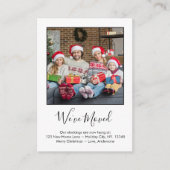 引っ越しましたカスタムフォトニューホームホリデームービング エンクロージャーカード (正面)