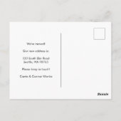 引っ越しましたカスタムフォトワイルドフラワーブーケ ポストカード (裏面)