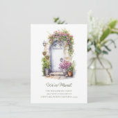 引っ越しましたカスタムフロントドアフローライラストレーション 案内状 (スタンド正面)