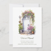 引っ越しましたカスタムフロントドアフローライラストレーション 案内状 (正面)