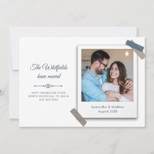 引っ越しましたカップルの写真の移動 案内状