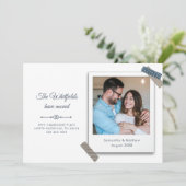 引っ越しましたカップルの写真の移動 案内状 (スタンド正面)