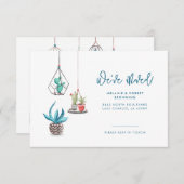 引っ越しましたカップルの動く発表 ノートカード (正面/裏面)