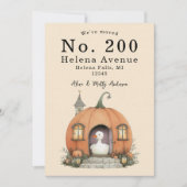 引っ越しましたカボチャの羽 案内状 (正面)