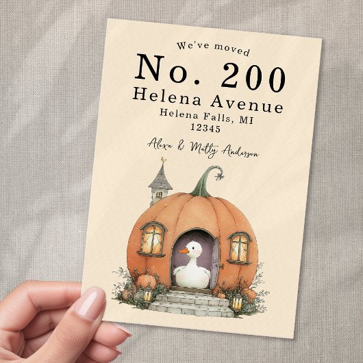 引っ越しましたカボチャの羽 案内状