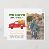 引っ越しましたカボチャートラック写真ホリデームービング 案内ポストカード (正面/裏面)