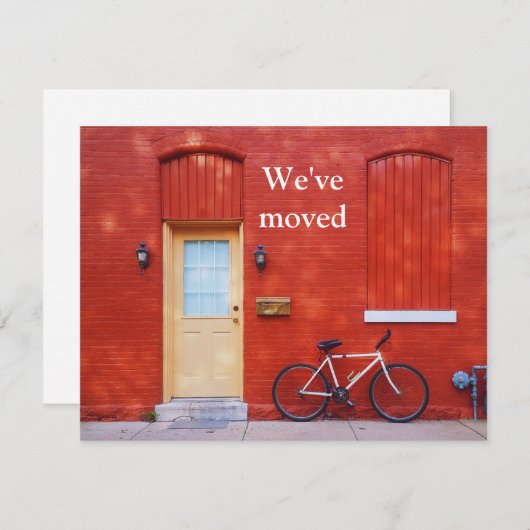 引っ越しましたカモダンウトレッドハウス自転車 案内状 (正面/裏面)