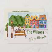 引っ越しましたカラフルの生活の移動 案内状 (正面/裏面)