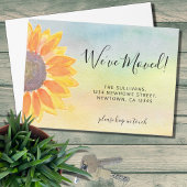 引っ越しましたカラフルひまわり移動告知 案内状