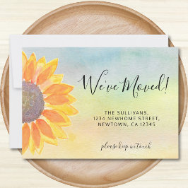 引っ越しましたカラフルひまわり移動告知 案内状