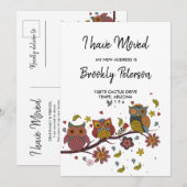 引っ越しましたカラフルフル 招待状 (正面/裏面)