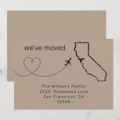 引っ越しましたカリフォルニアの動く発表クラフト (正面/裏面)