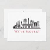 引っ越しましたカンザスシティスカイライン発表 案内ポストカード (正面/裏面)