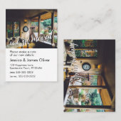 引っ越しましたカード(ホームインテリア写真あり) 名刺 (正面/裏面)