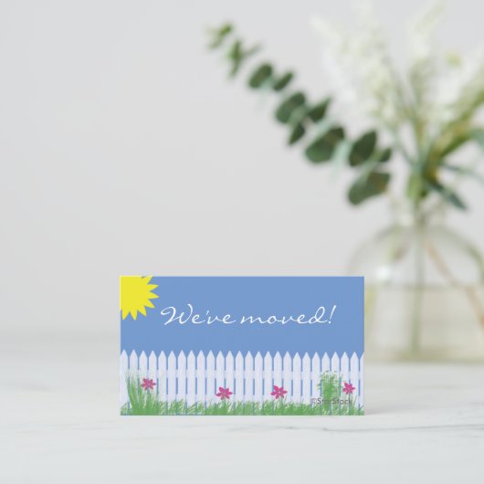 引っ越しましたカード 名刺 (スタンド正面)