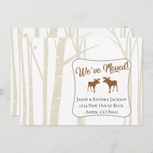 引っ越しましたカード 案内状 (正面/裏面)