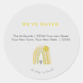 引っ越しましたガーリー発表Boho Rainbow ラウンドシール (正面)