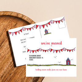 引っ越しましたキュイカスタムビーチハウス 案内ポストカード