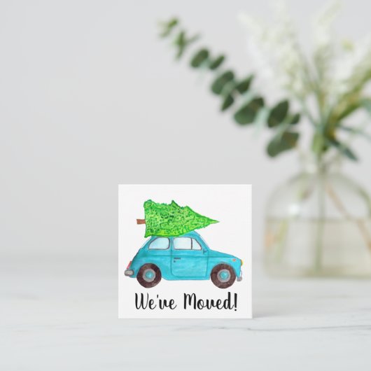 引っ越しましたクラシッククリスマスカー エンクロージャーカード (スタンド正面)