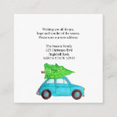 引っ越しましたクラシッククリスマスカー エンクロージャーカード (裏面)