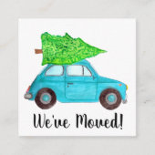 引っ越しましたクラシッククリスマスカー エンクロージャーカード (正面)