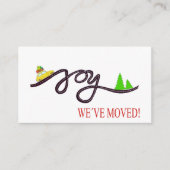 引っ越しましたクラシッククリスマスカー エンクロージャーカード (正面)